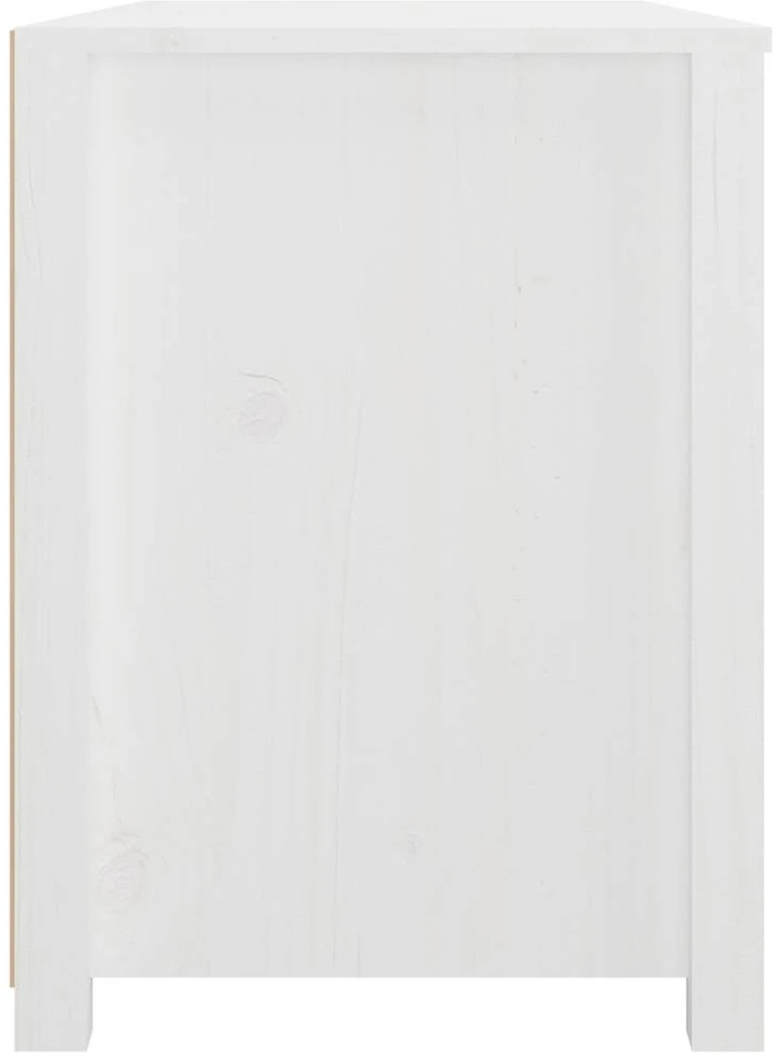 Šoninė spintelė, balta, 100x40x54cm, pušies medienos masyvas