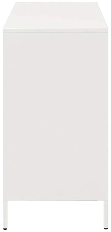Šoninė spintelė, balta, 101,5x39x73,5cm, plienas
