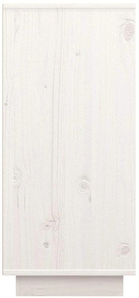 Šoninė spintelė, balta, 60x34x75cm, pušies medienos masyvas