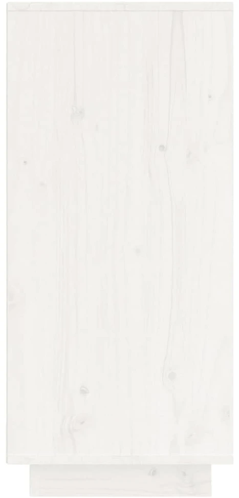 Šoninė spintelė, balta, 60x34x75cm, pušies medienos masyvas