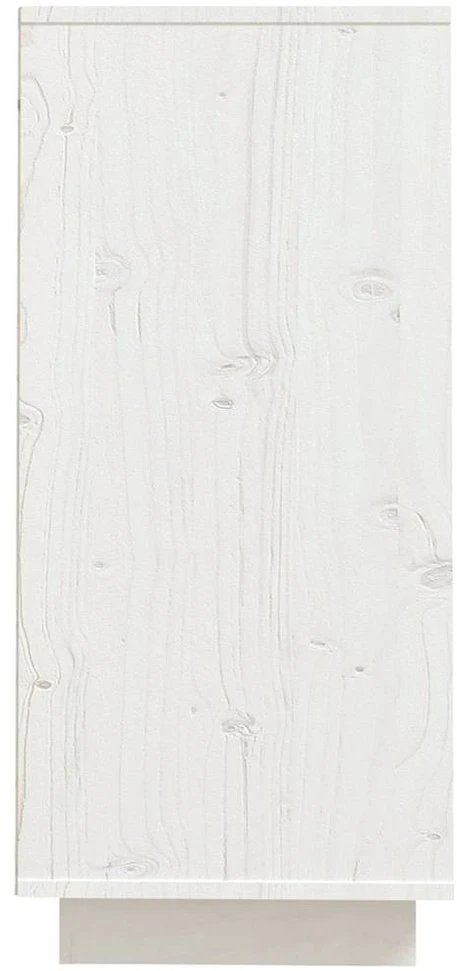 Šoninė spintelė, balta, 60x34x75cm, pušies medienos masyvas