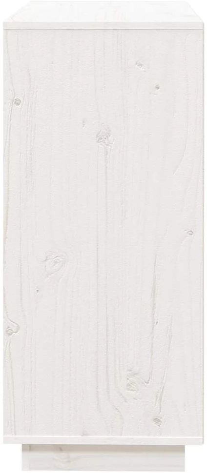 Šoninė spintelė, balta, 74x35x80cm, pušies medienos masyvas