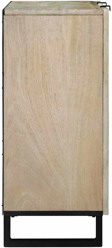 Šoninė spintelė Balta 90 x 33 x 75 cm mango medienos masyvas