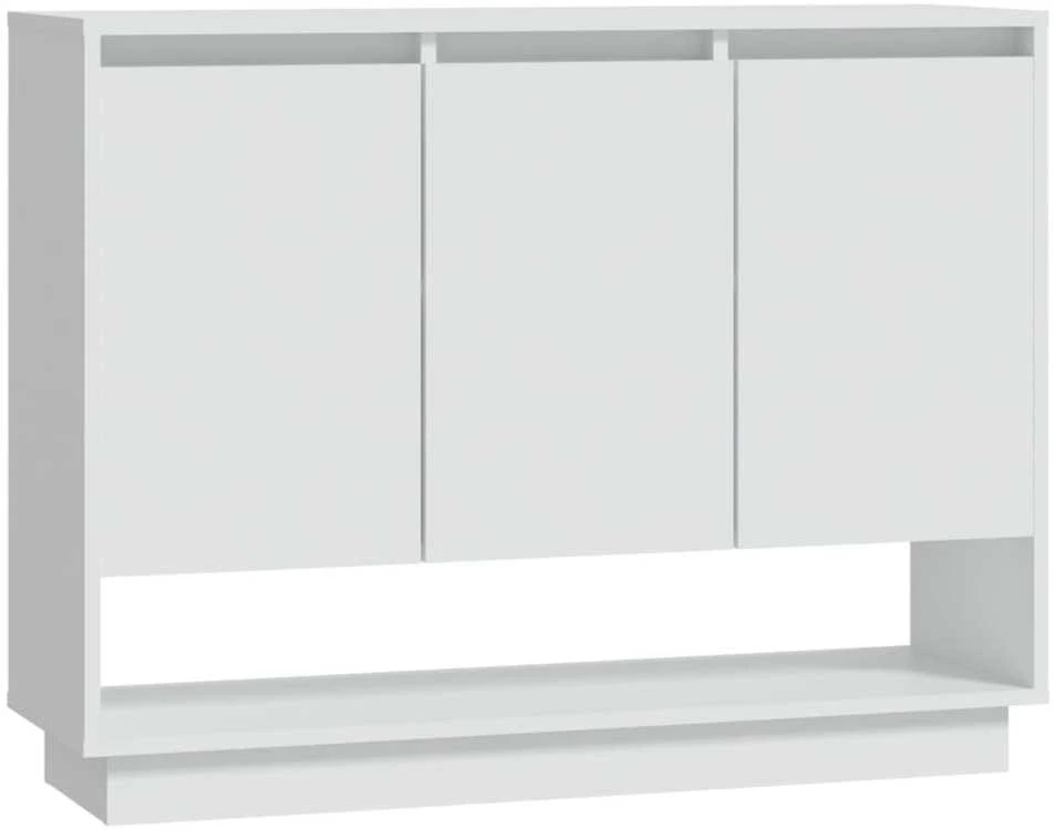 Šoninė spintelė, balta, 97x31x75cm, apdirbta mediena