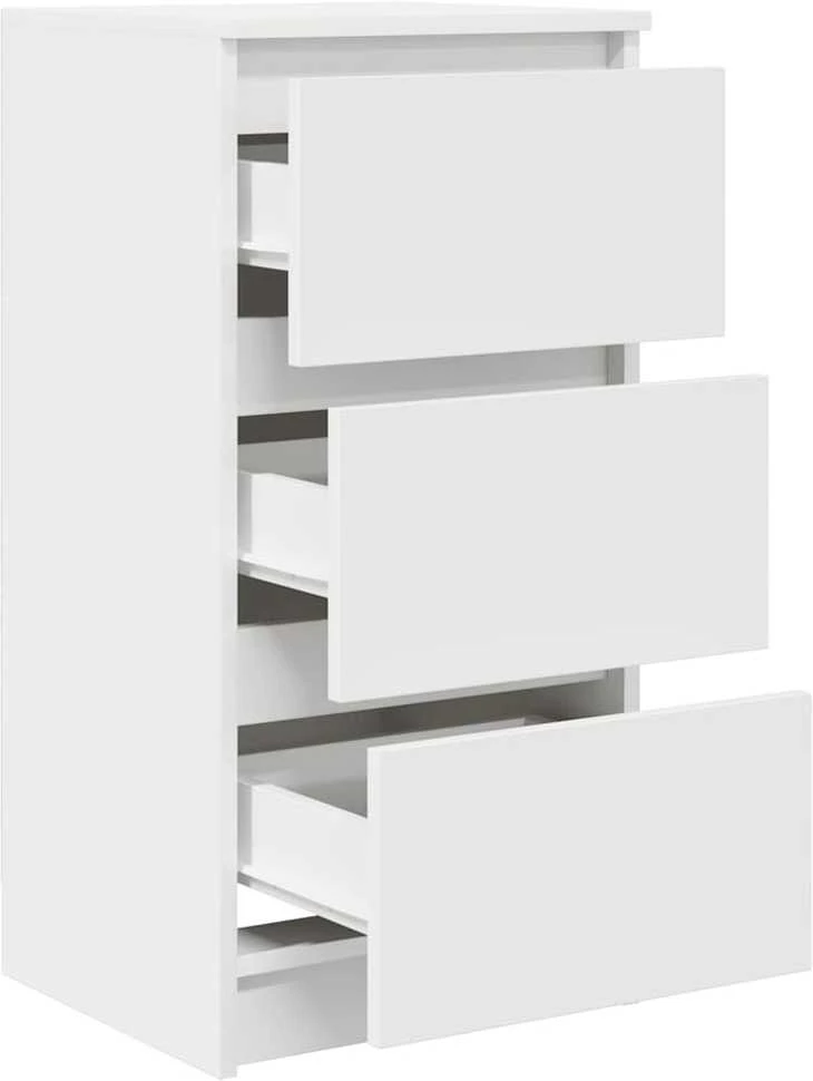 Šoninė spintelė, baltos, 37,5x35x76 cm, apdirbta mediena
