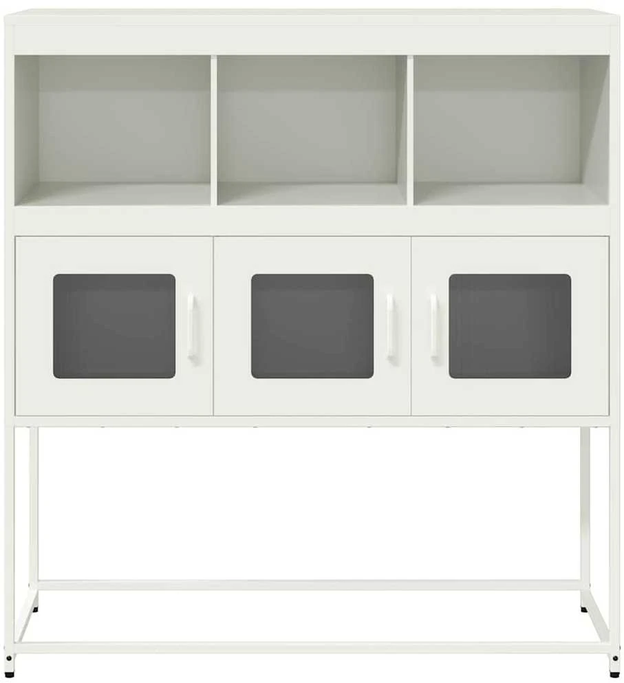 Šoninė spintelė, baltos spalvos, 100,5x39x107cm, plienas