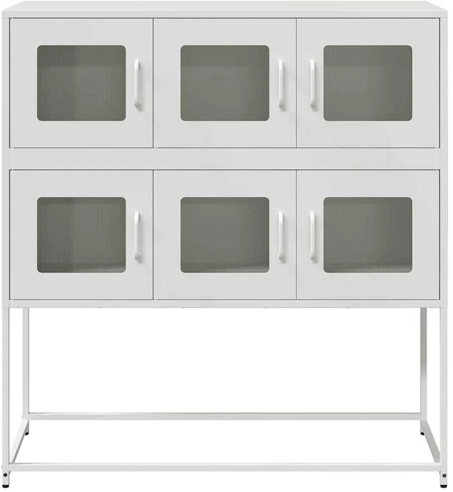 Šoninė spintelė, baltos spalvos, 100,5x39x107cm, plienas