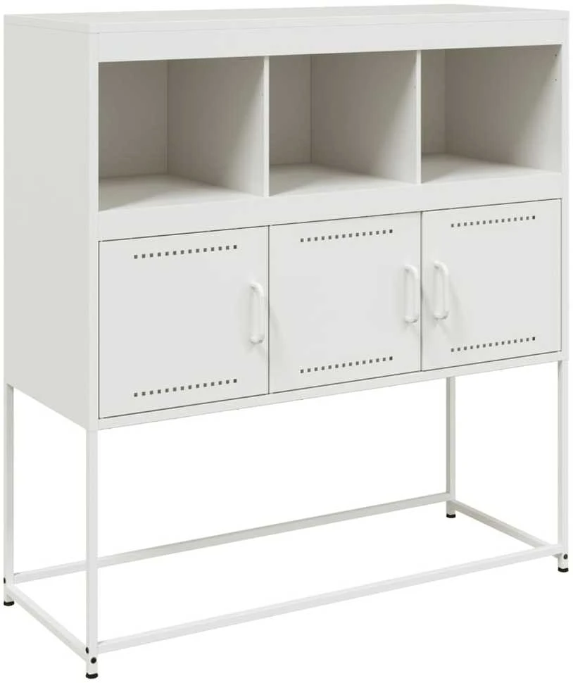 Šoninė spintelė, baltos spalvos, 100,5x39x107cm, plienas