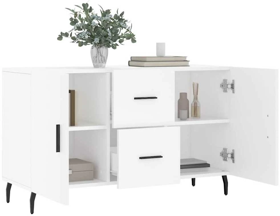 Šoninė spintelė, baltos spalvos, 100x36x60cm, apdirbta mediena