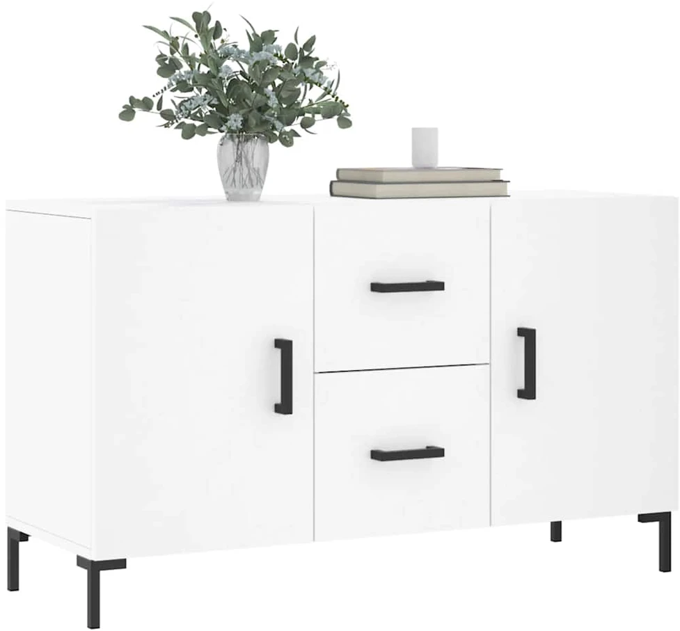 Šoninė spintelė, baltos spalvos, 100x36x60cm, apdirbta mediena