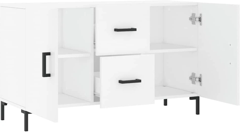 Šoninė spintelė, baltos spalvos, 100x36x60cm, apdirbta mediena