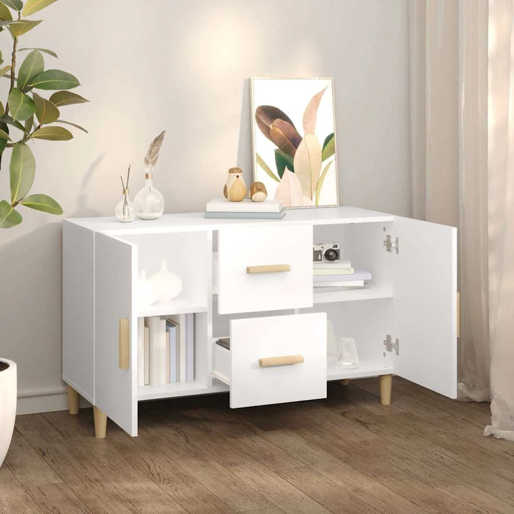 Šoninė spintelė, baltos spalvos, 100x36x60cm, apdirbta mediena