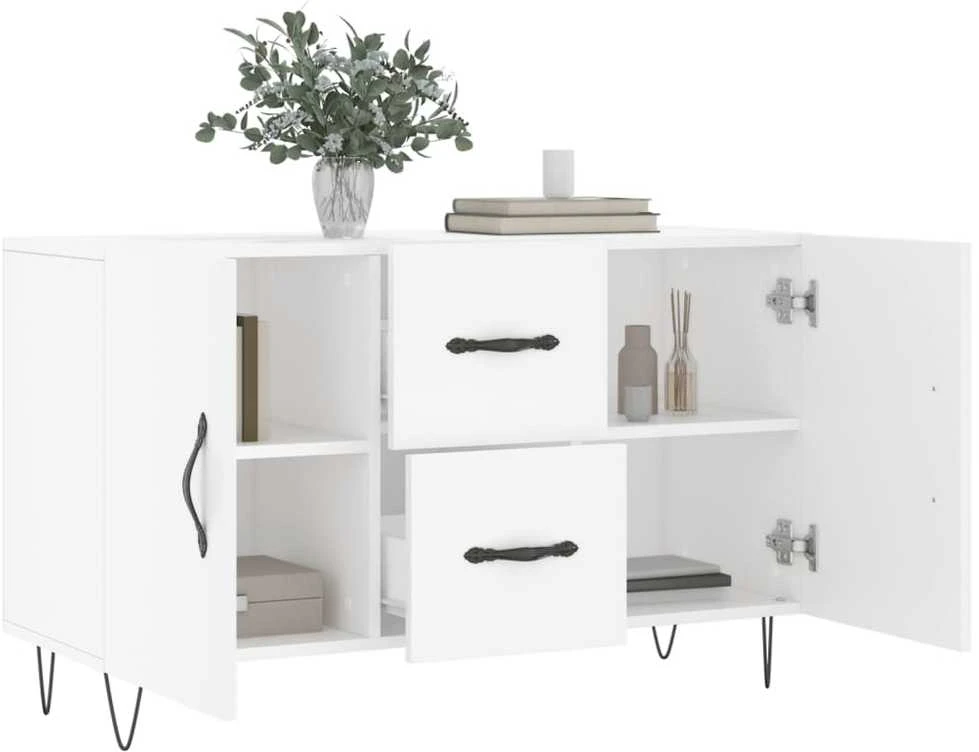 Šoninė spintelė, baltos spalvos, 100x36x60cm, apdirbta mediena