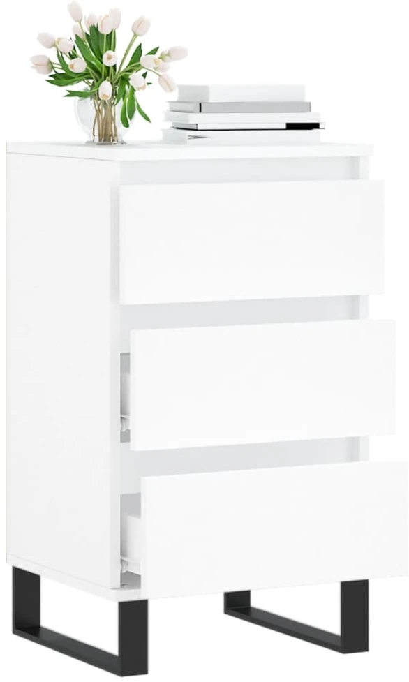 Šoninė spintelė, baltos spalvos, 40x35x70cm, apdirbta mediena