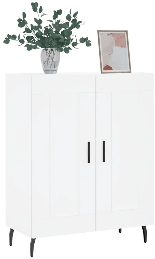 Šoninė spintelė, baltos spalvos, 69,5x34x90cm, apdirbta mediena