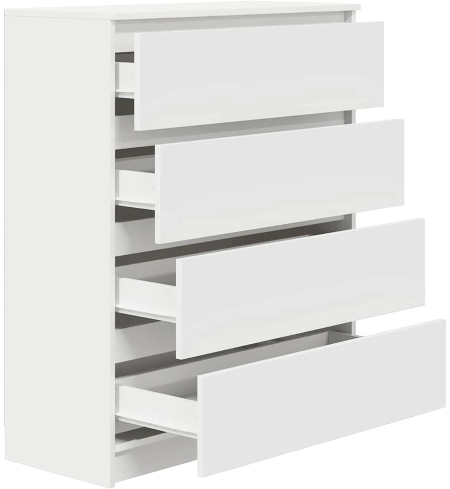 Šoninė spintelė, baltos spalvos, 80x35x99 cm, apdirbta mediena