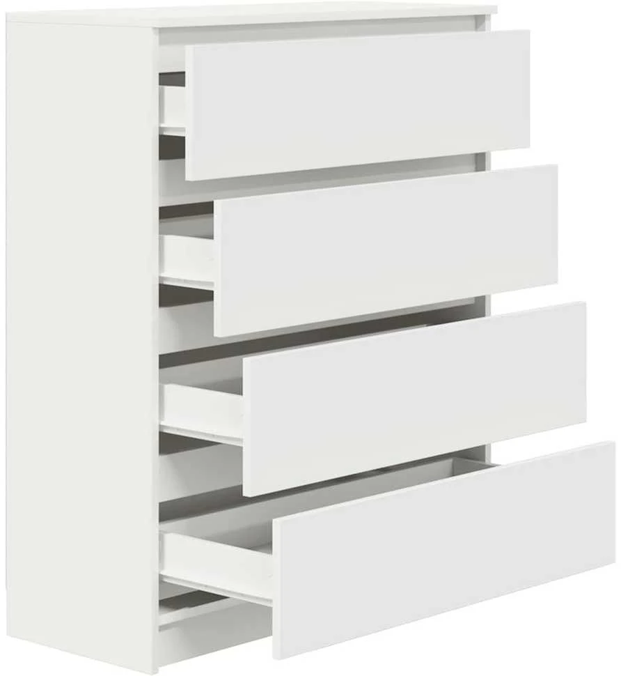 Šoninė spintelė, baltos spalvos, 80x35x99 cm, apdirbta mediena