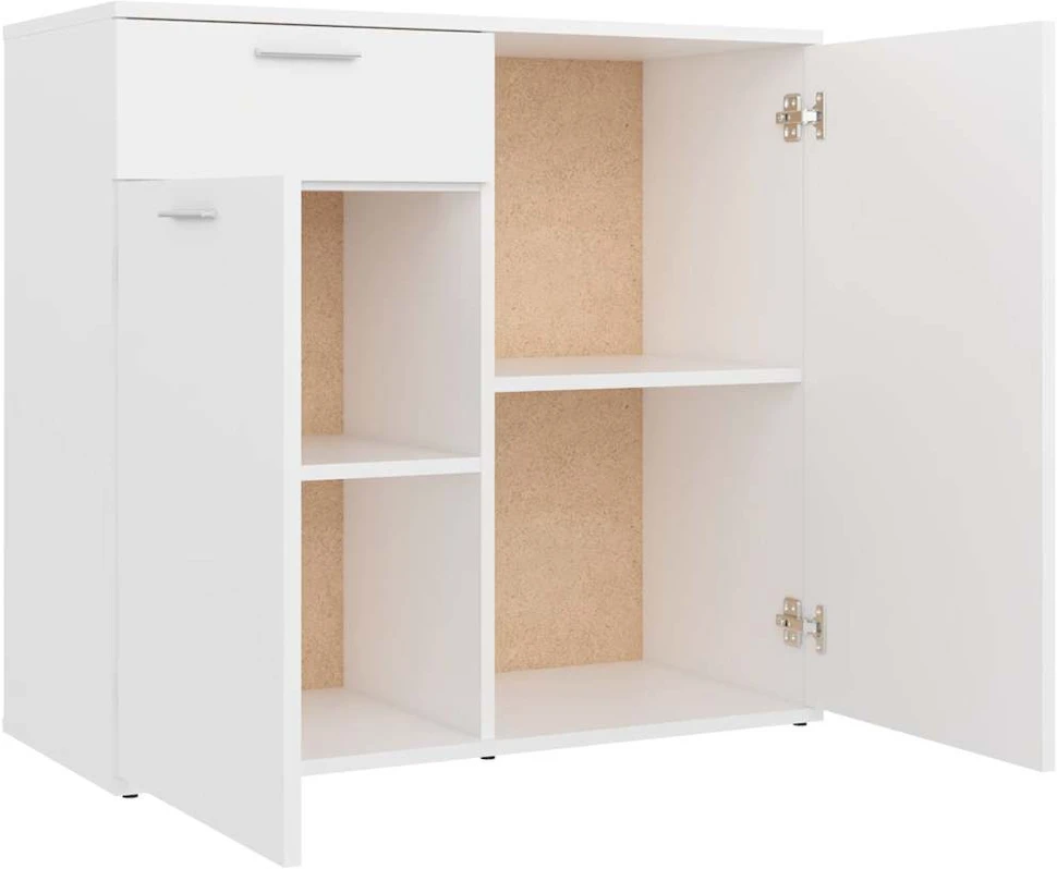 Šoninė spintelė, baltos spalvos, 80x36x75cm, MDP