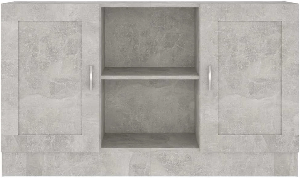 Šoninė spintelė, betono, 120x30,5x70cm, apdirbta mediena