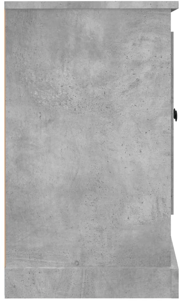 Šoninė spintelė, betono pilka, 100x35,5x60cm, apdirbta mediena