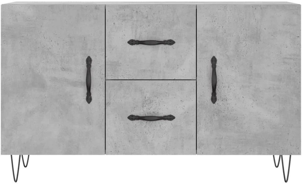 Šoninė spintelė, betono pilka, 100x36x60cm, apdirbta mediena