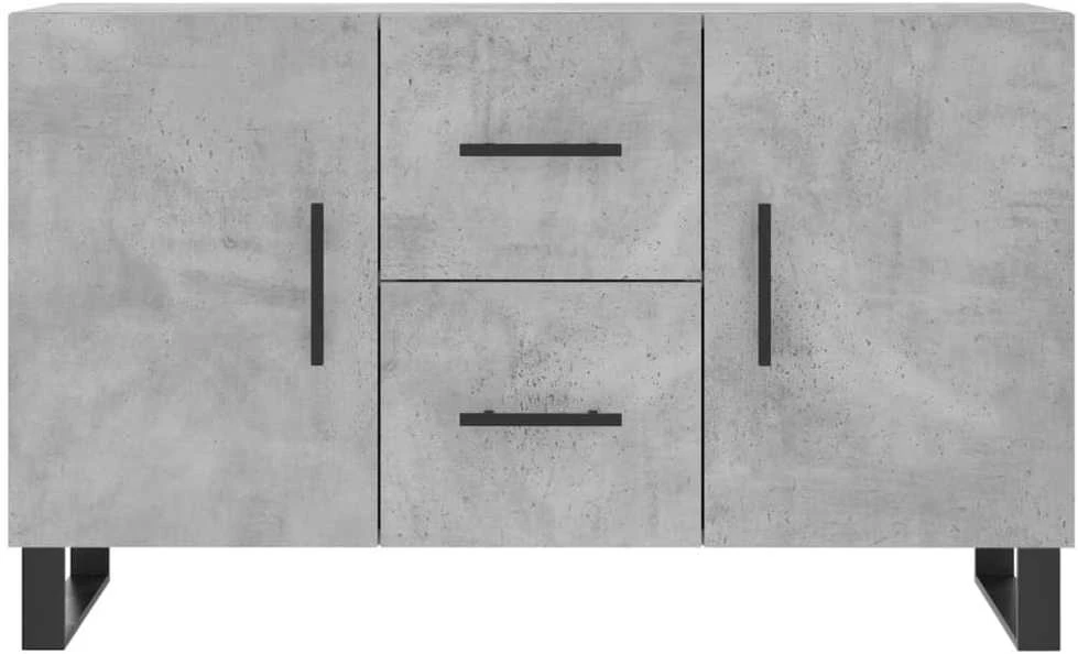 Šoninė spintelė, betono pilka, 100x36x60cm, apdirbta mediena