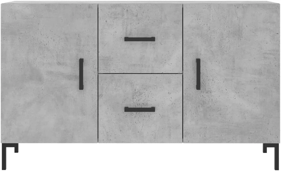 Šoninė spintelė, betono pilka, 100x36x60cm, apdirbta mediena