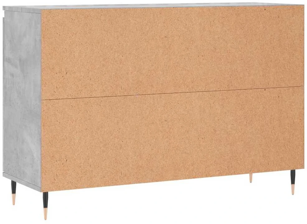 Šoninė spintelė, betono pilka, 104x35x70cm, apdirbta mediena