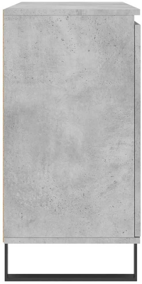 Šoninė spintelė, betono pilka, 104x35x70cm, apdirbta mediena