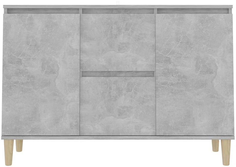 Šoninė spintelė, betono pilka, 101x35x70cm, apdirbta mediena