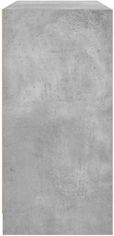 Šoninė spintelė, betono pilka, 102x37x75,5cm, apdirbta mediena