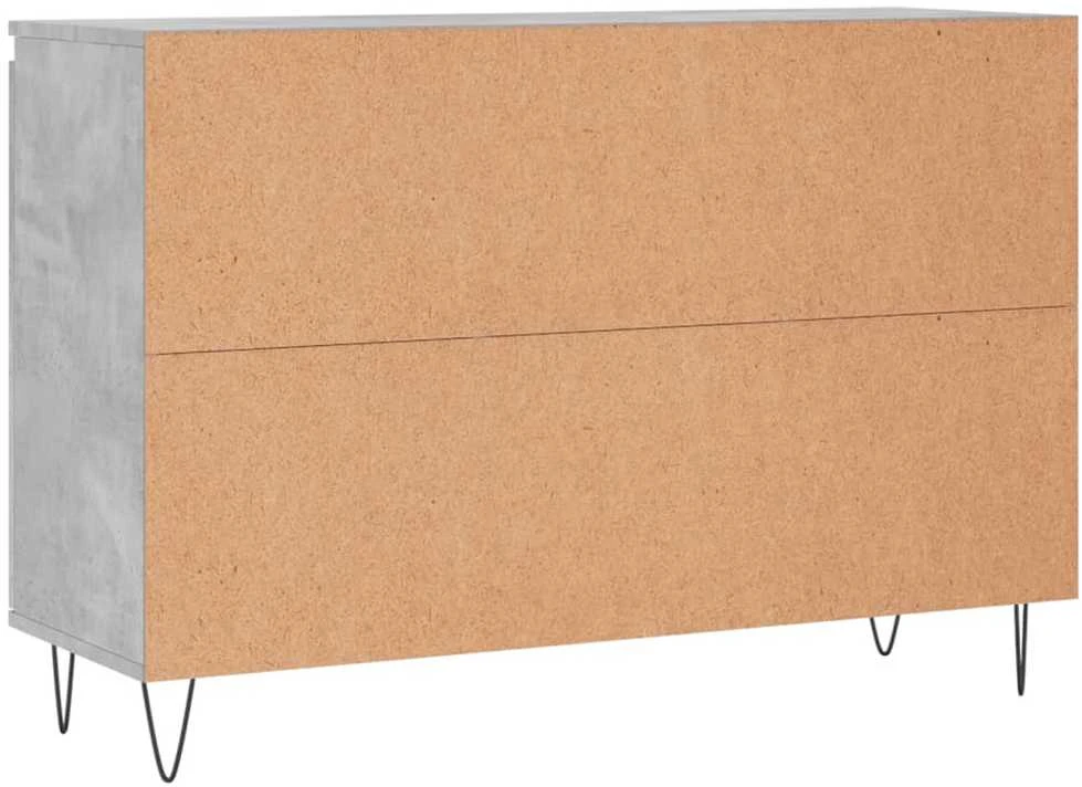 Šoninė spintelė, betono pilka, 104x35x70cm, apdirbta mediena