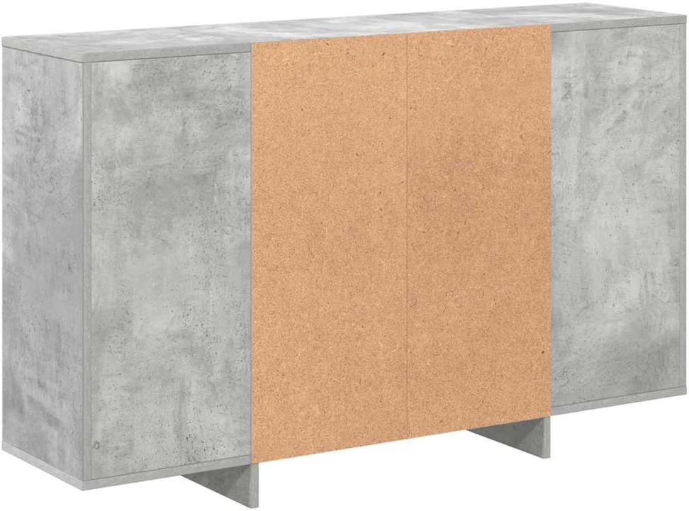 Šoninė spintelė, betono pilka, 120x30x75cm, apdirbta mediena