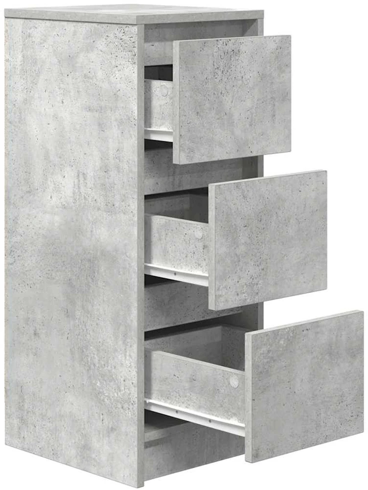 Šoninė spintelė, betono pilka, 29,5x34x76 cm, apdirbta mediena