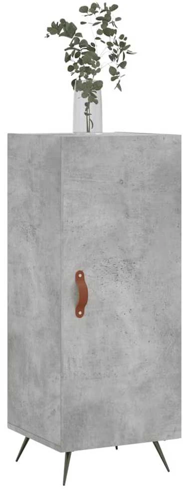 Šoninė spintelė, betono pilka, 34,5x34x90cm, apdirbta mediena