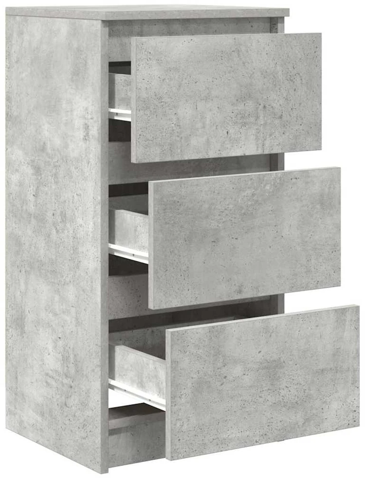 Šoninė spintelė, betono pilka, 37,5x35x76 cm, apdirbta mediena