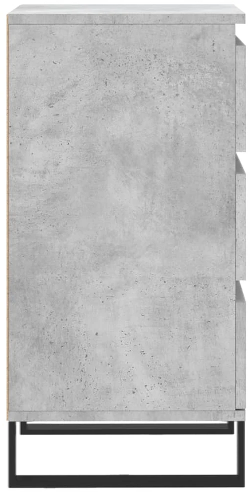 Šoninė spintelė, betono pilka, 40x35x70cm, apdirbta mediena