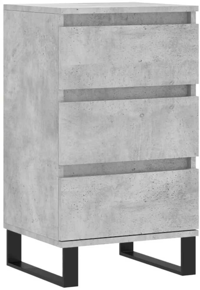 Šoninė spintelė, betono pilka, 40x35x70cm, apdirbta mediena