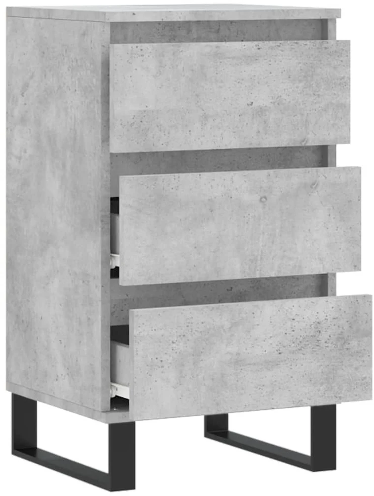 Šoninė spintelė, betono pilka, 40x35x70cm, apdirbta mediena