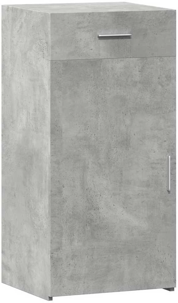 Šoninė spintelė, betono pilka, 45x42,5x93cm, apdirbta mediena