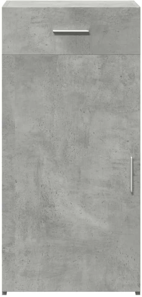 Šoninė spintelė, betono pilka, 45x42,5x93cm, apdirbta mediena