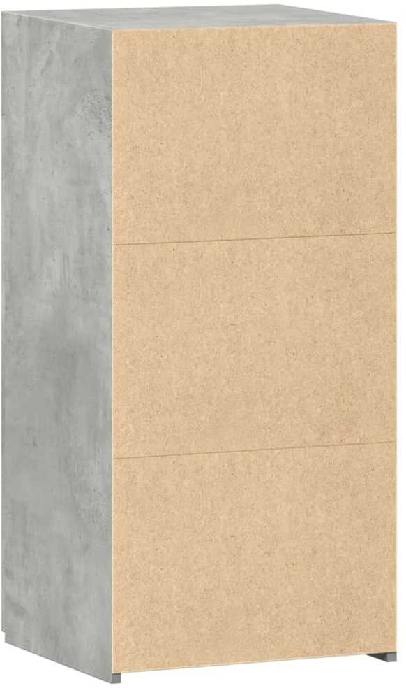Šoninė spintelė, betono pilka, 45x42,5x93cm, apdirbta mediena