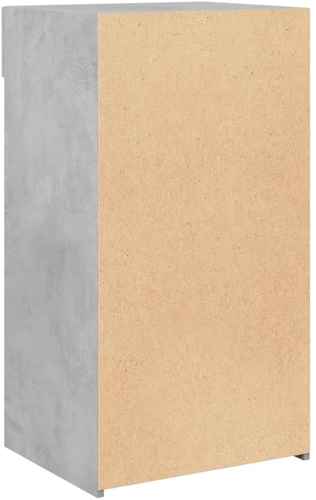 Šoninė spintelė, betono pilka, 50x42,5x93cm, apdirbta mediena