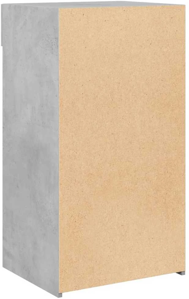 Šoninė spintelė, betono pilka, 50x42,5x93cm, apdirbta mediena