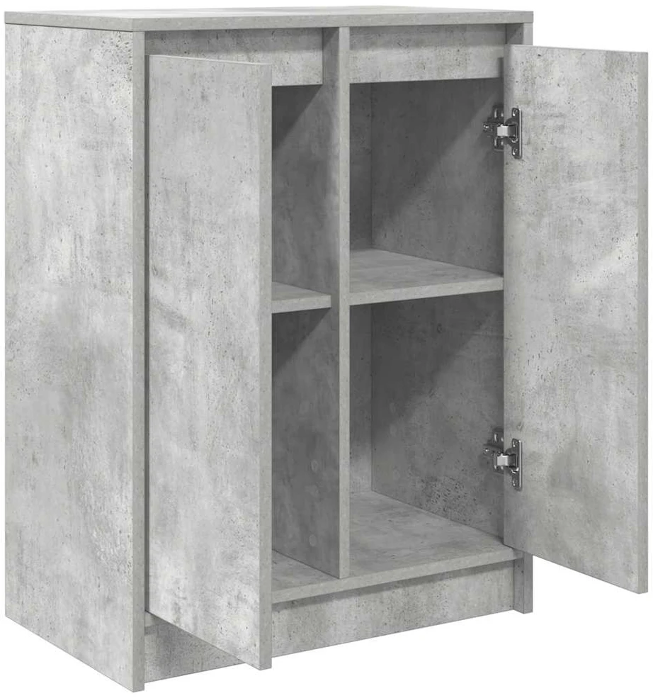 Šoninė spintelė, betono pilka, 57x34x76 cm, apdirbta mediena