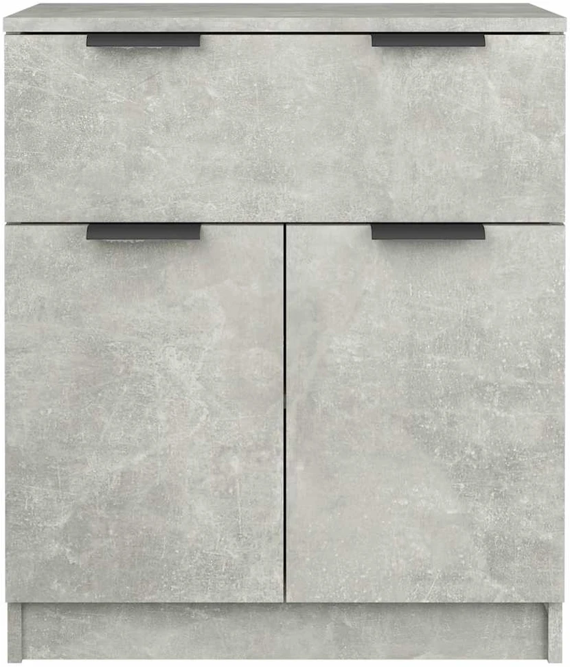 Šoninė spintelė, betono pilka, 60x30x70cm, apdirbta mediena
