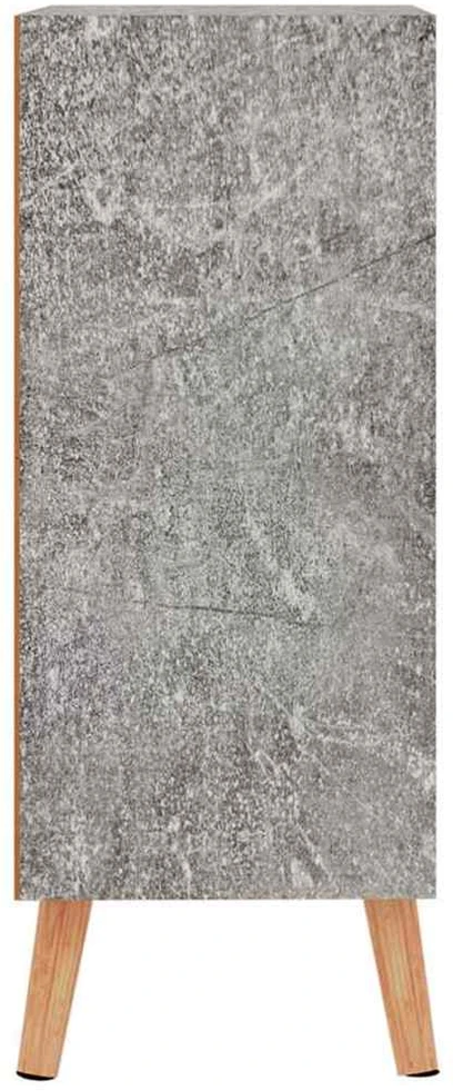 Šoninė spintelė, betono pilka, 60x30x72cm, apdirbta mediena