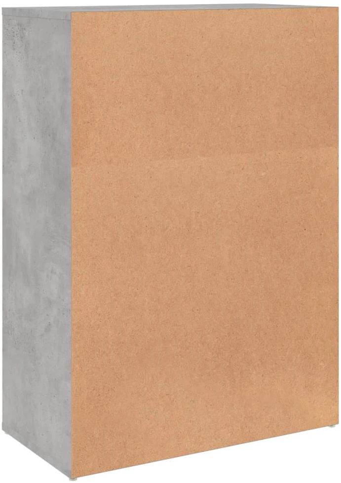 Šoninė spintelė, betono pilka, 60x31x84cm, apdirbta mediena