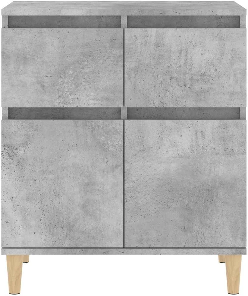 Šoninė spintelė, betono pilka, 60x35x70cm, apdirbta mediena