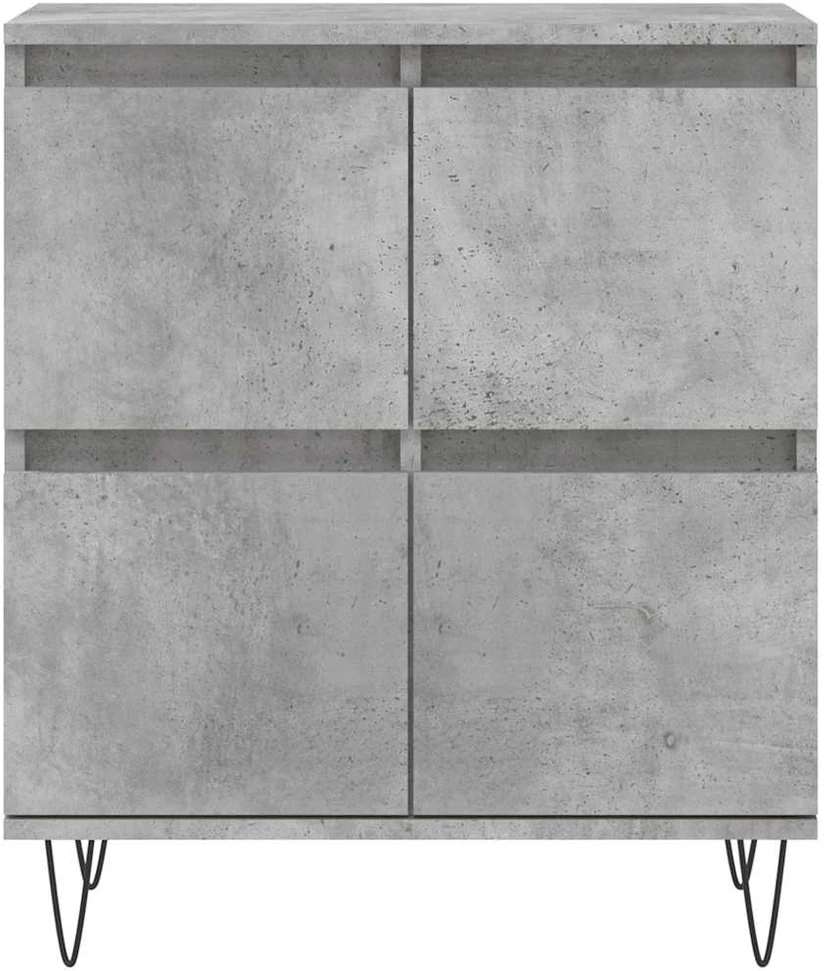 Šoninė spintelė, betono pilka, 60x35x70cm, apdirbta mediena